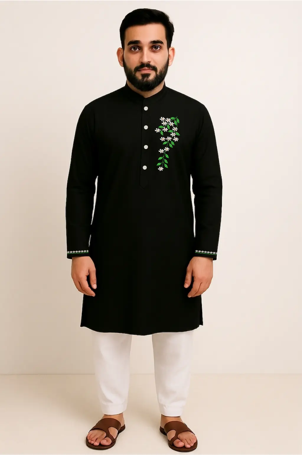 Premium Cotton Embroidery Panjabi